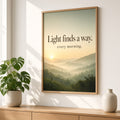 Light Finds a Way · A2 Sunrise Quote