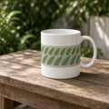 Fern Band Mug · 11 oz White Ceramic