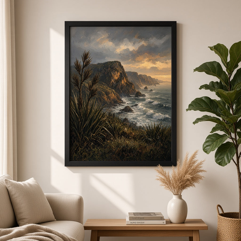 Wild Coast · A3 Black Wood Frame